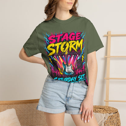 Stage Storm Rock Band T-Shirt — "Stage Storm" Guitar Concert Graphic Tee