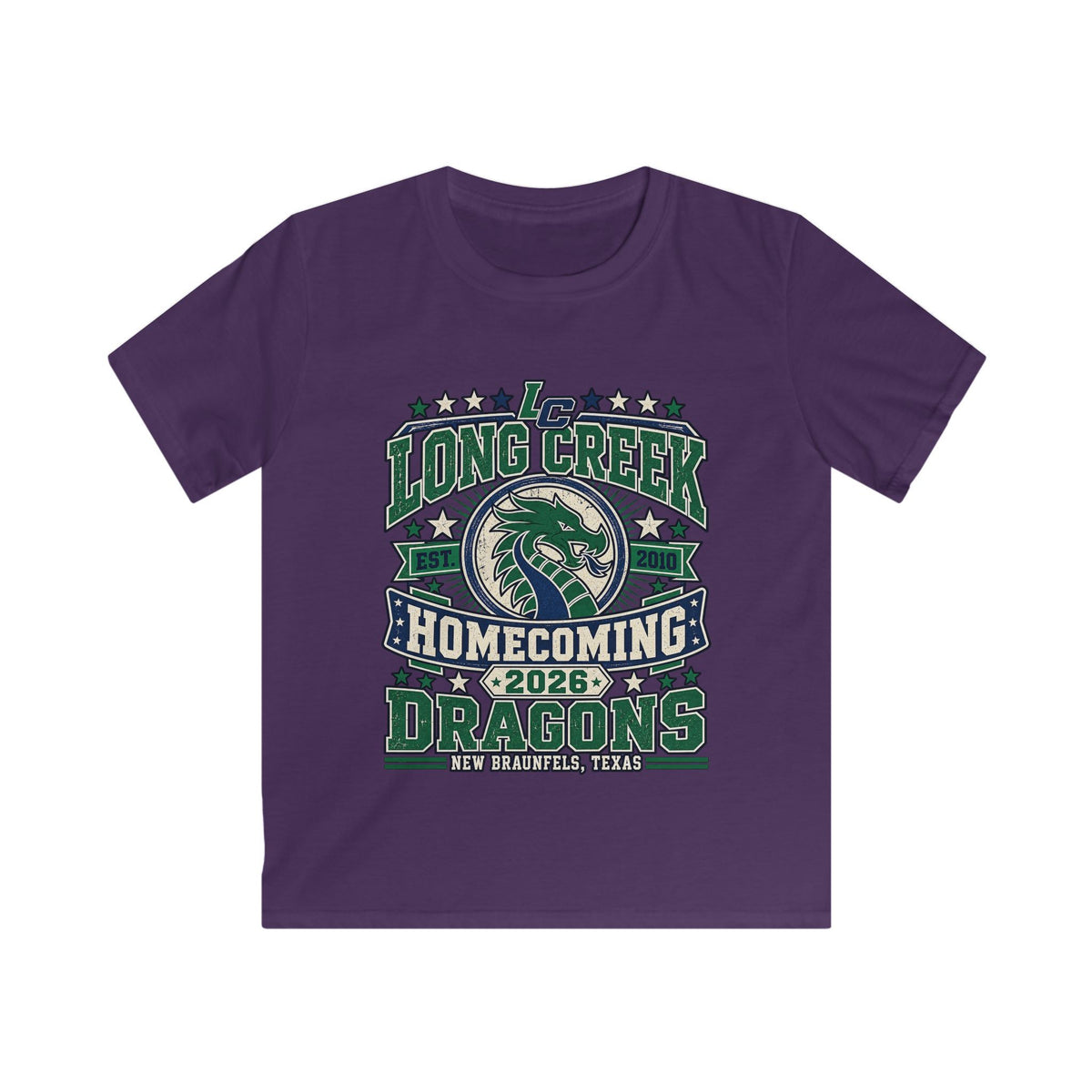 Homecoming Dragons Kids Tee — Long Creek 2026 School Spirit Shirt