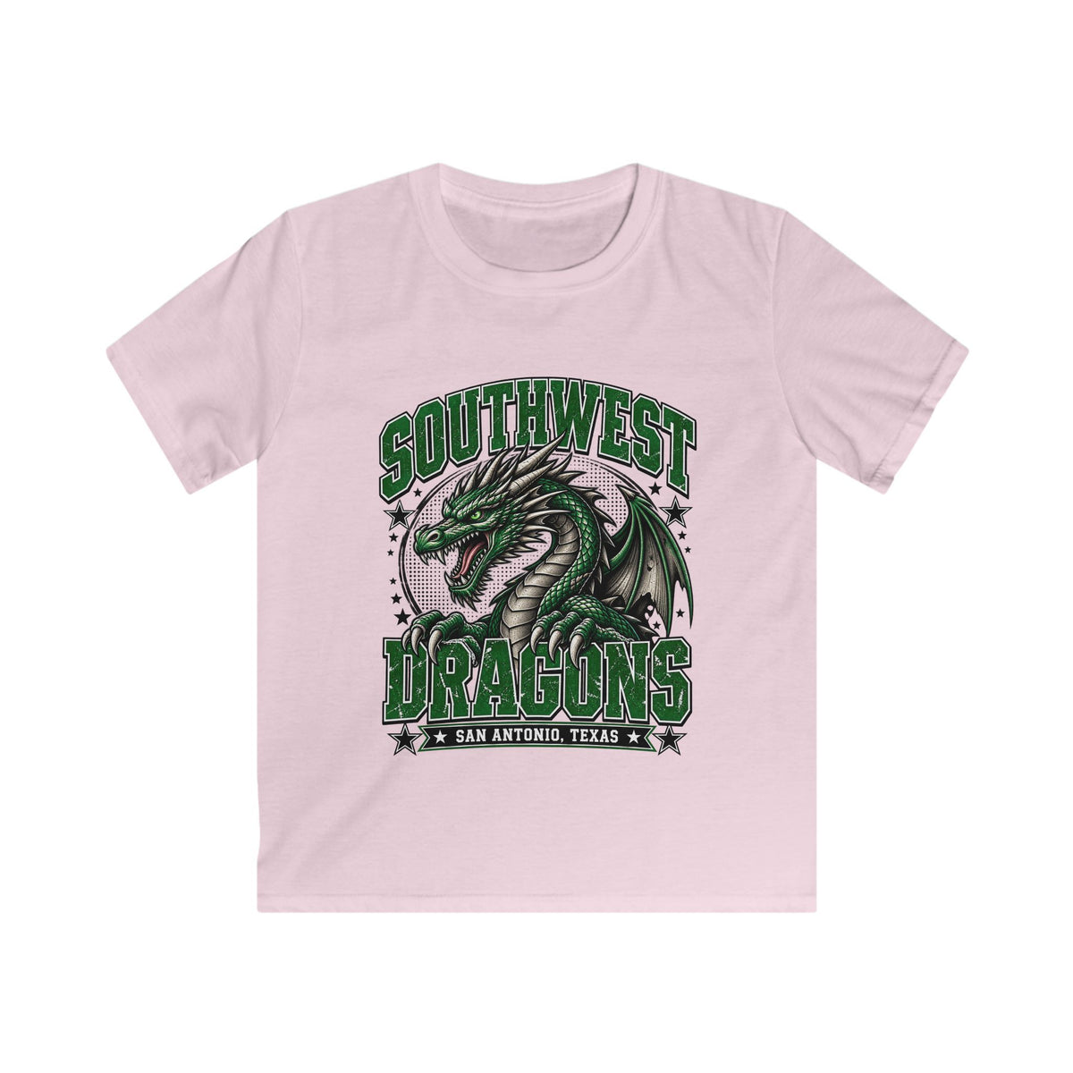 Southwest Dragons Kids Tee — San Antonio Green Dragon Youth T-Shirt
