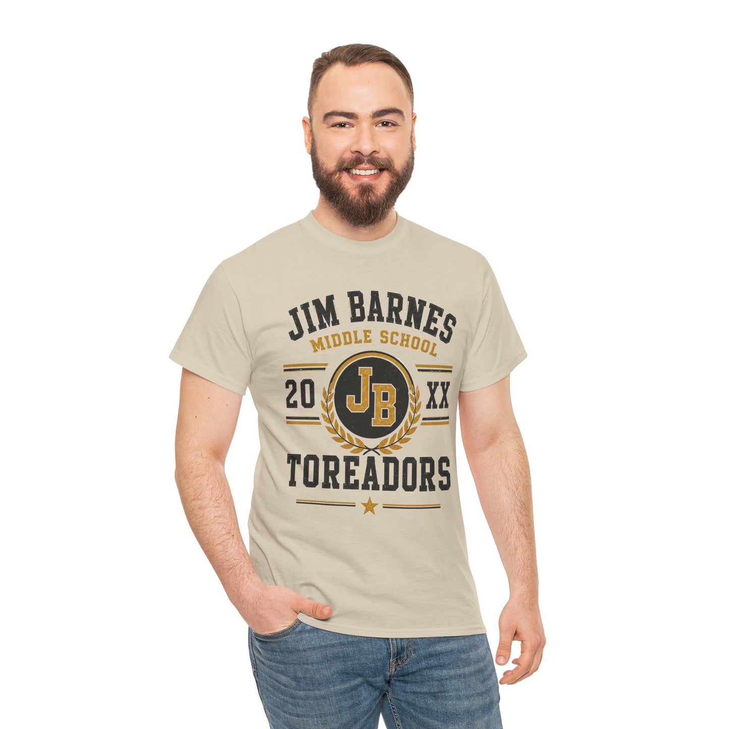 Jim Barnes Middle School Toreadors T-Shirt — School Spirit Tee with JB Crest