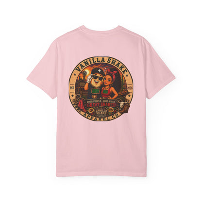 Mr. & Mrs. Shake Logo Unisex Garment-Dyed T-shirt