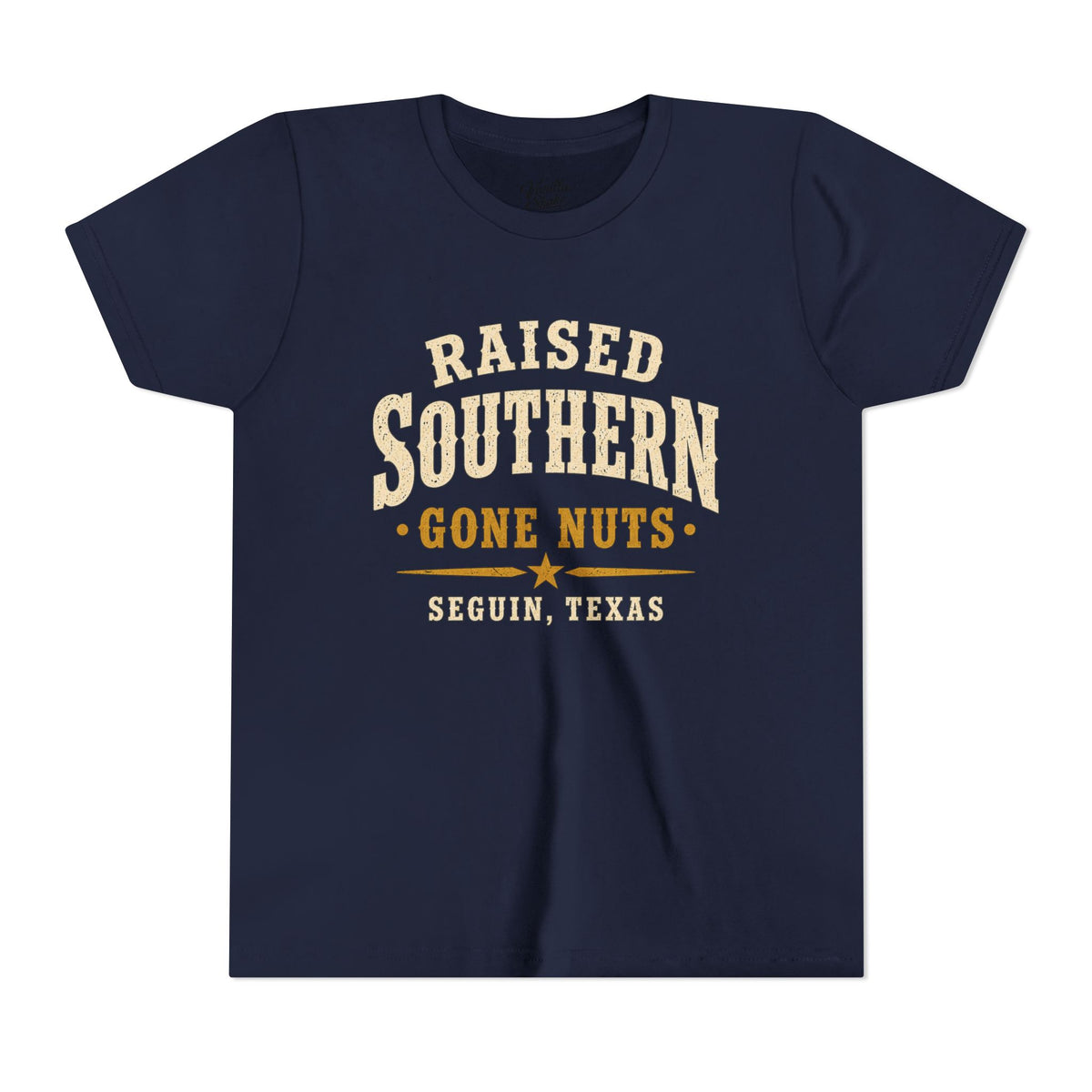 Youth Tee — "Raised Southern, Lone Star" Seguin, Texas Kids Shirt
