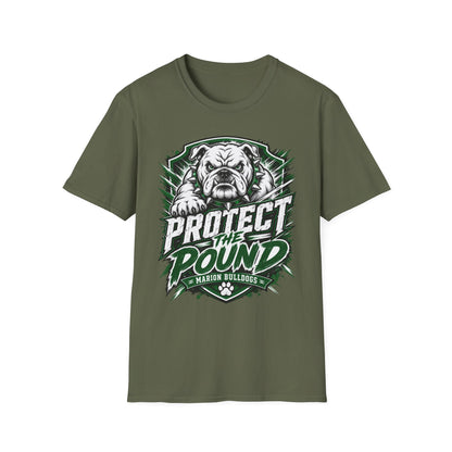 Protect the Pound Bulldog T-Shirt — Fierce Mascot Tee for Fans & Players