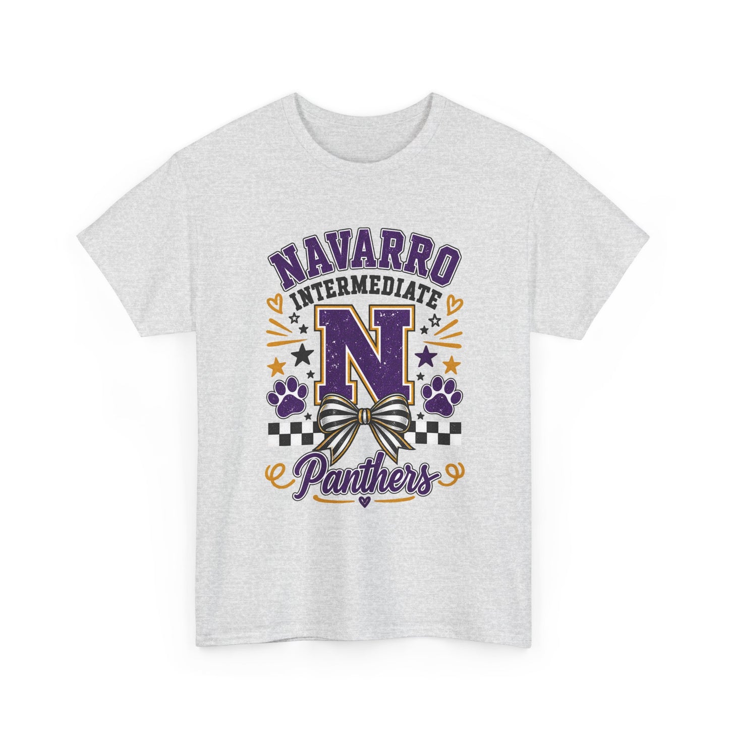 Navarro Intermediate Panthers T-Shirt — School Spirit Tee with 'N' Logo & Paw Prints
