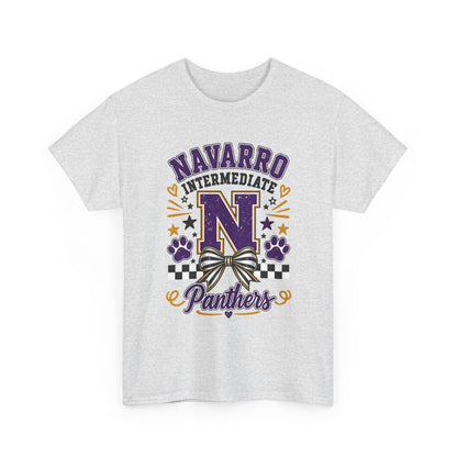Navarro Intermediate Panthers T-Shirt — School Spirit Tee with 'N' Logo & Paw Prints