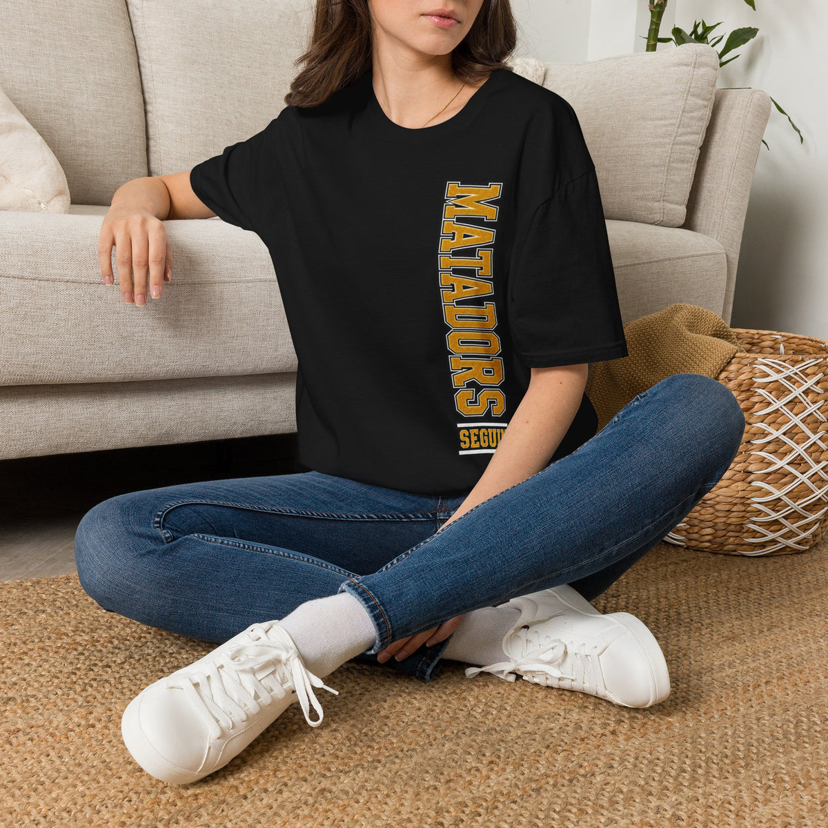 Matadors Vertical Side-Print T-Shirt — Collegiate Spirit Tee