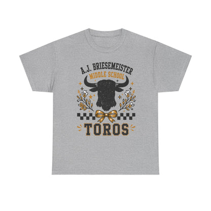 Toros Middle School Tee — A.J. Briesemeister School Spirit T-Shirt