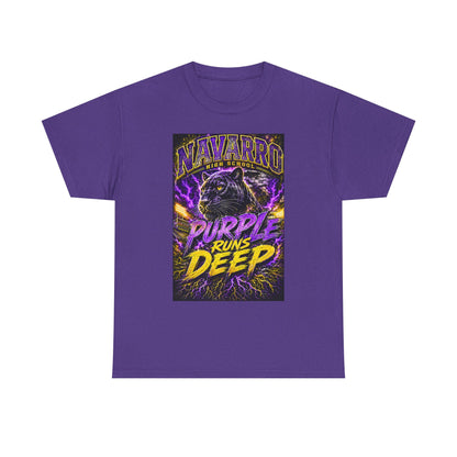 Purple Runs Deep Panther T-Shirt — Navarro School Spirit Tee
