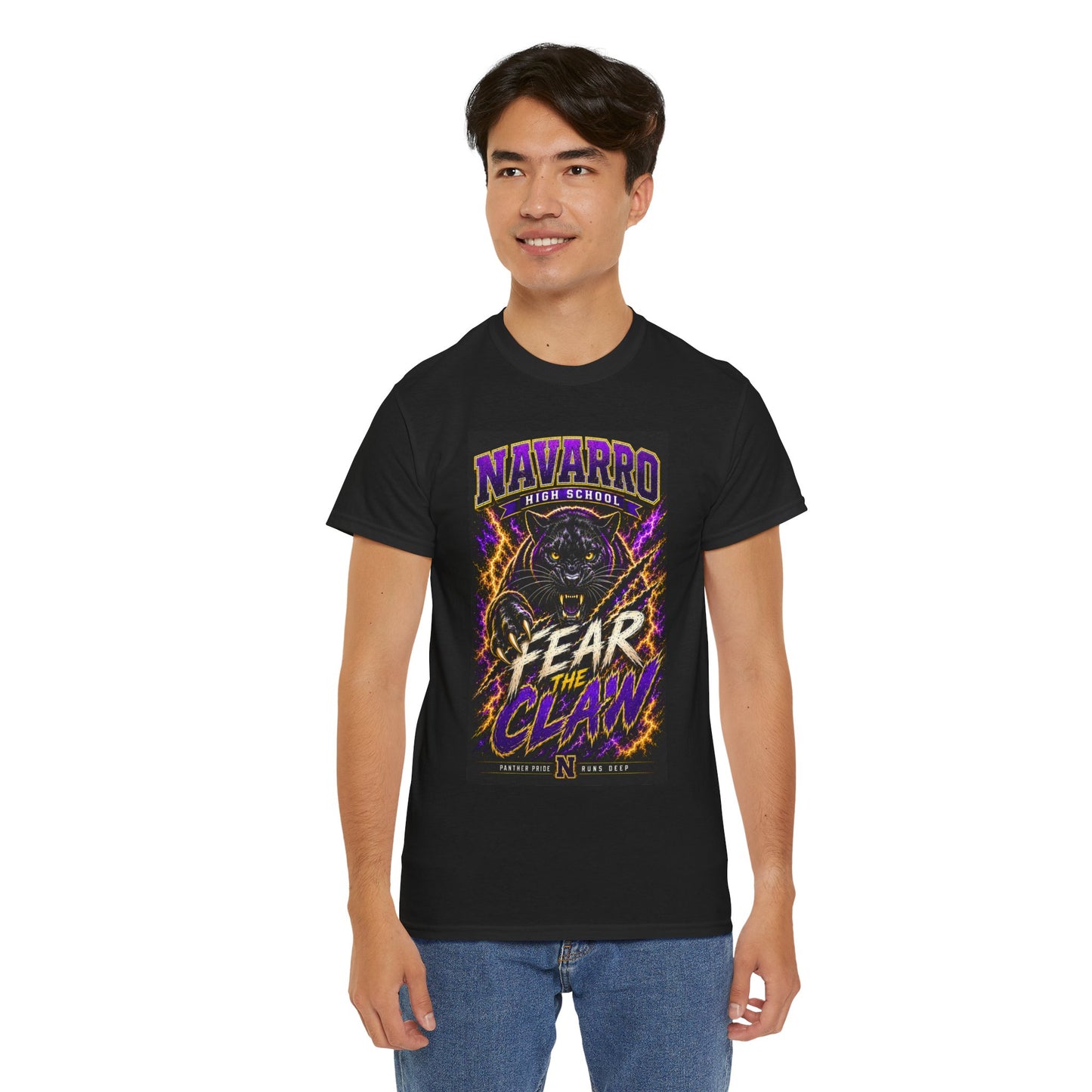Navarro High "Fear the Claw" Panther Tee — School Spirit Football Shirt