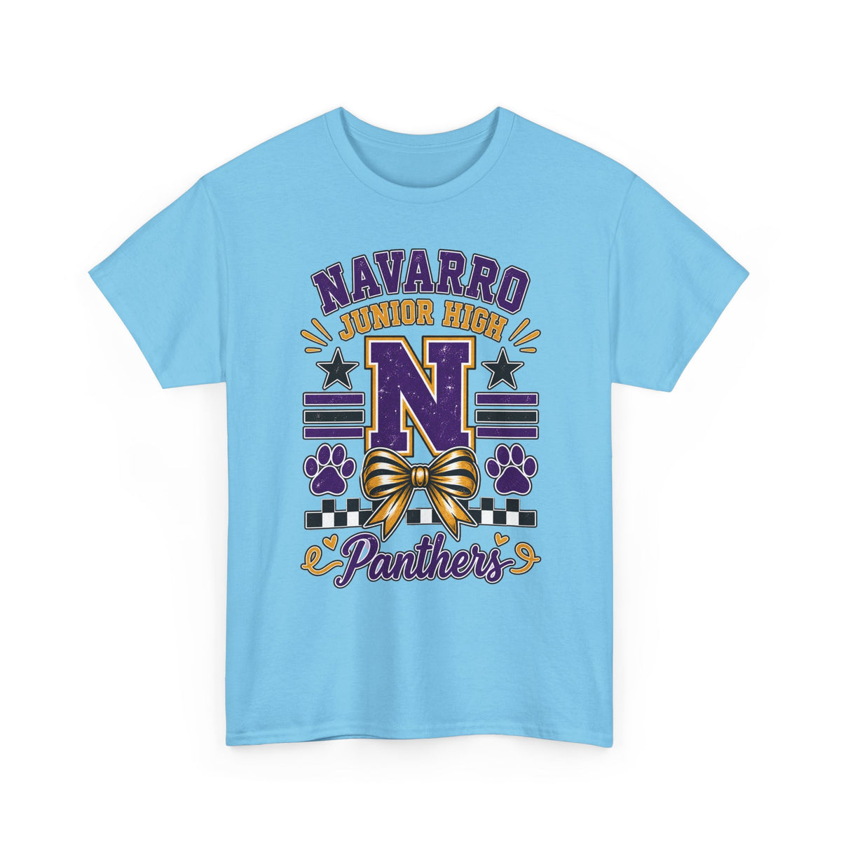 Navarro Junior High Panthers T-Shirt – School Spirit Tee with Purple & Gold Mascot Design