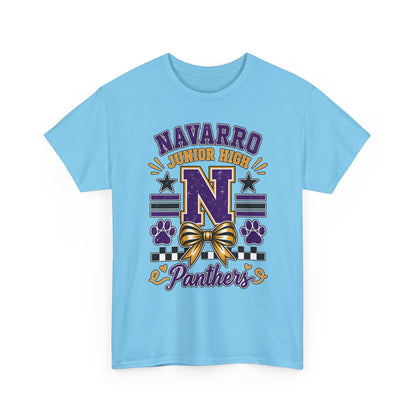 Navarro Junior High Panthers T-Shirt – School Spirit Tee with Purple & Gold Mascot Design
