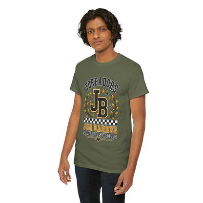Toreadors JB Jim Barnes Middle School Tee — School Spirit Graphic T-Shirt