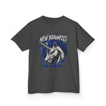 New Braunfels Unicorn Kids T‑Shirt — Blue Graphic Tee for Children