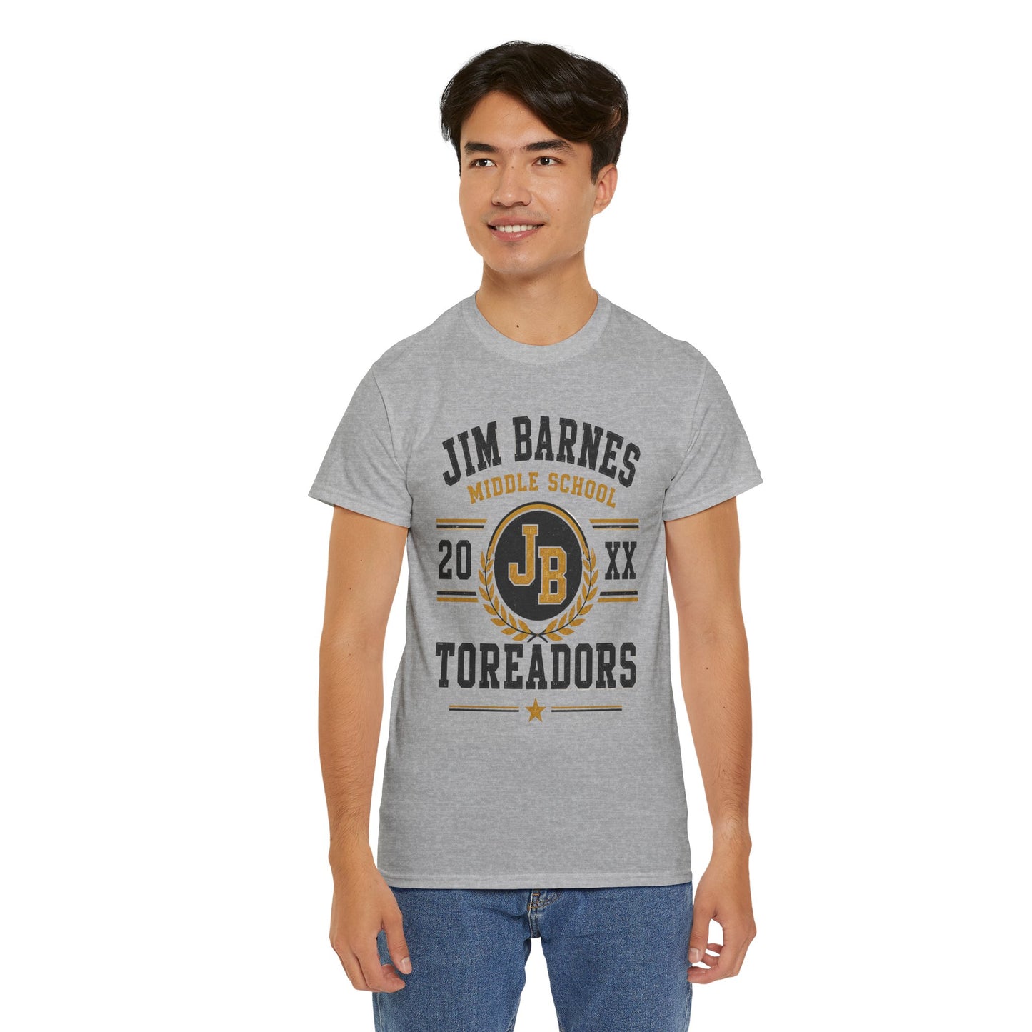 Jim Barnes Middle School Toreadors T-Shirt — School Spirit Tee with JB Crest