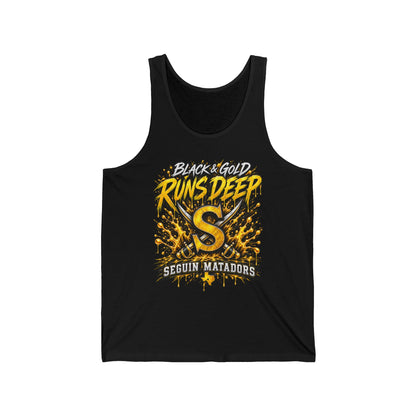 Seguin Matadors "Black & Gold Runs Deep" Tank Top
