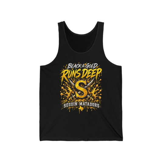Seguin Matadors "Black & Gold Runs Deep" Tank Top