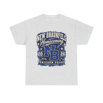 New Braunfels Homecoming 2026 T-Shirt — NB Unicorn Pride School Spirit Tee