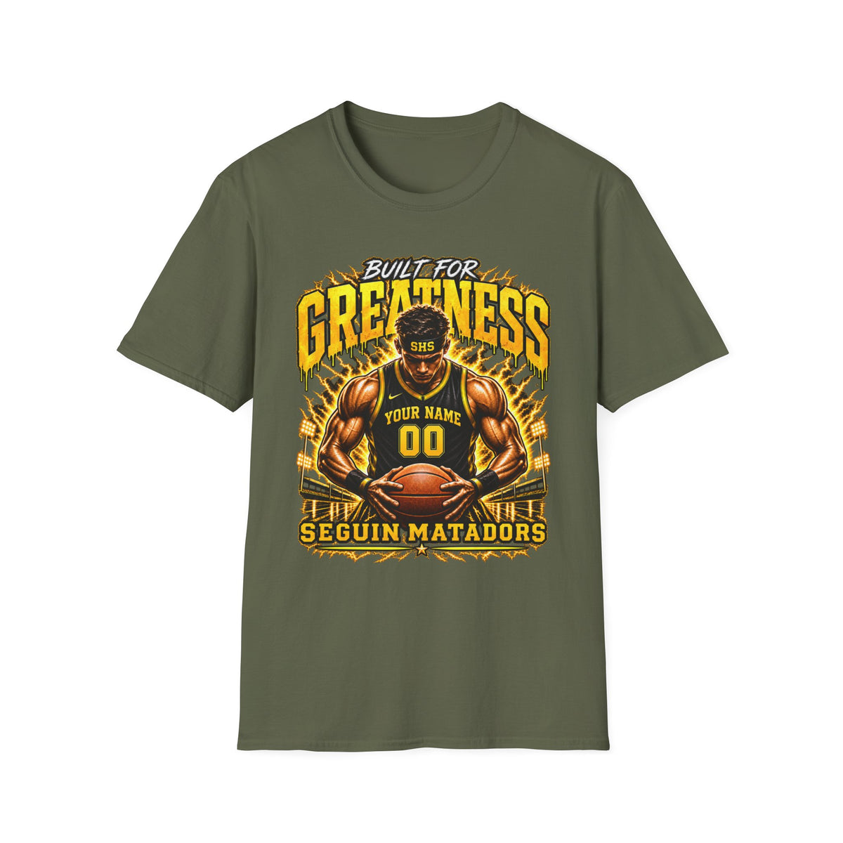 Custom Seguin Matador Basketball Player Tee | Personalized Name & Jersey Number