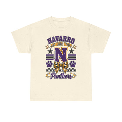 Navarro Junior High Panthers T-Shirt – School Spirit Tee with Purple & Gold Mascot Design