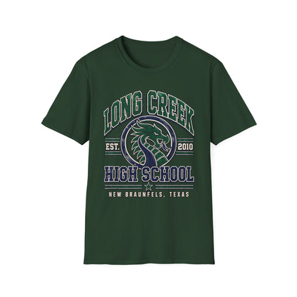 Long Creek High School Mascot T-Shirt — School Spirit Dragon Tee (Established 2010)