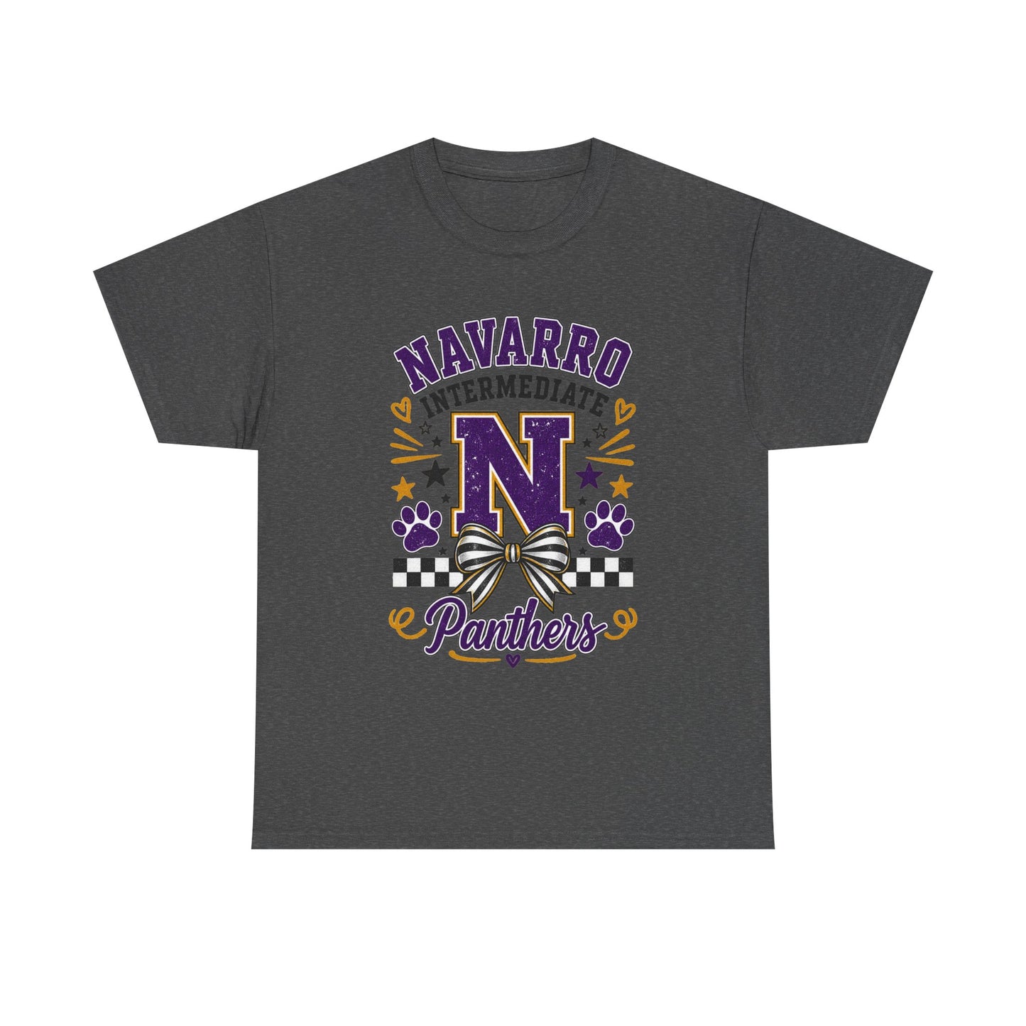 Navarro Intermediate Panthers T-Shirt — School Spirit Tee with 'N' Logo & Paw Prints