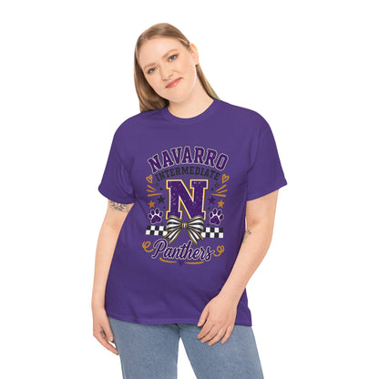 Navarro Intermediate Panthers T-Shirt — School Spirit Tee with 'N' Logo & Paw Prints