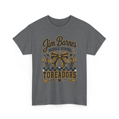 Jim Barnes Middle School Toreadors T-Shirt — School Spirit Cheer Tee