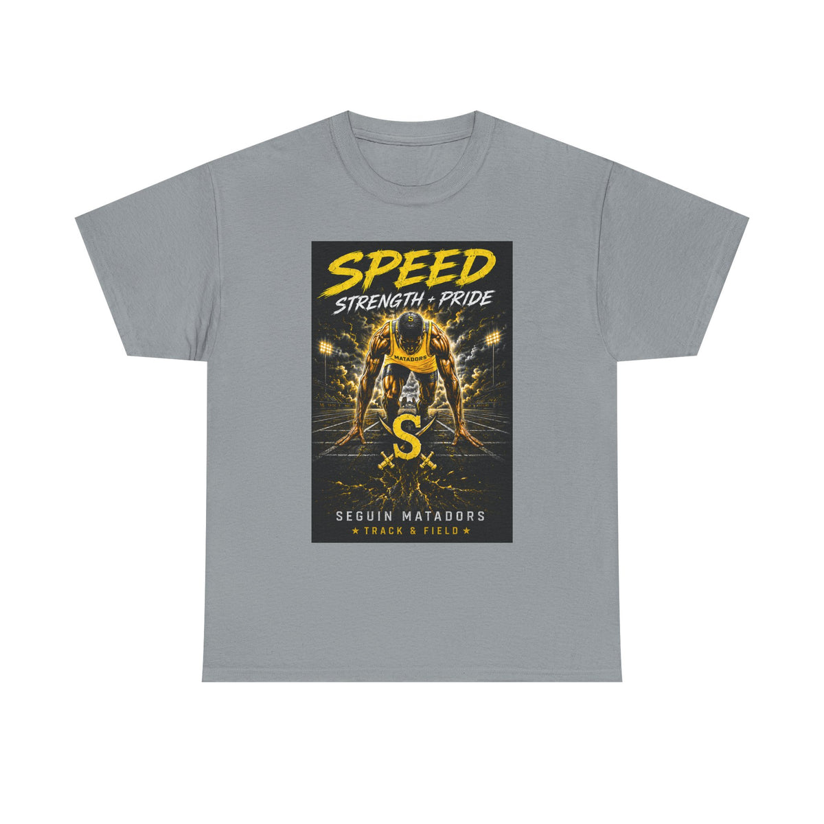 Speed Strength Pride Tee — Seguin Matadors Football Graphic T-Shirt