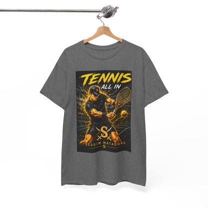 Tennis All In Graphic Tee — Vintage Tennis Player Poster Shirt