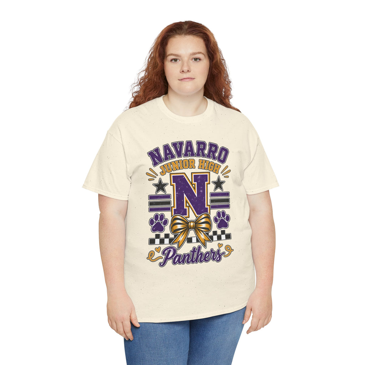 Navarro Junior High Panthers T-Shirt – School Spirit Tee with Purple & Gold Mascot Design