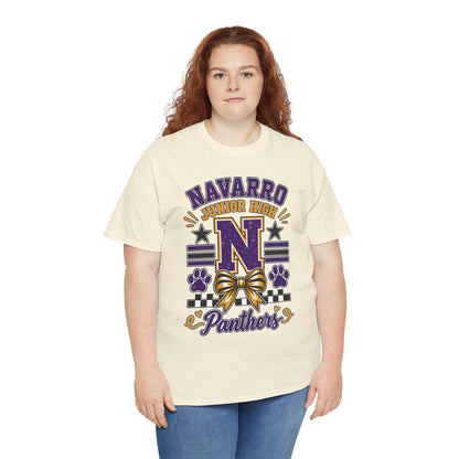 Navarro Junior High Panthers T-Shirt – School Spirit Tee with Purple & Gold Mascot Design