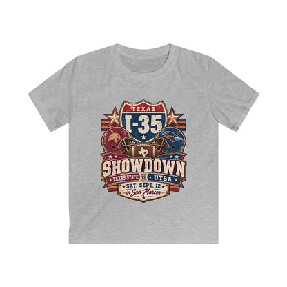 Kids I-35 Showdown Football Tee — Texas State vs UTSA Game Day Shirt
