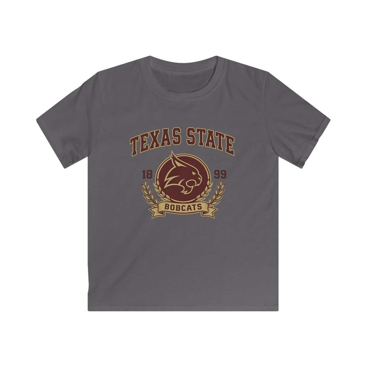 Texas State Bobcats Kids T-Shirt — Retro 1899 College Mascot Tee