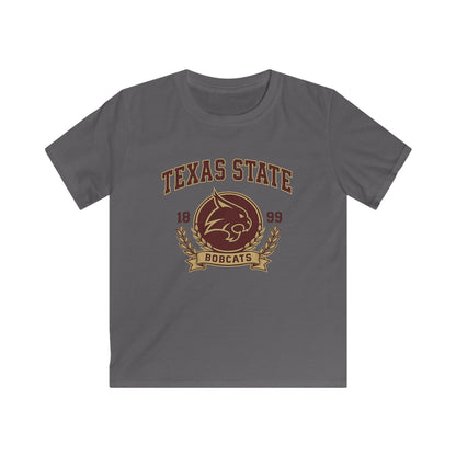 Texas State Bobcats Kids T-Shirt — Retro 1899 College Mascot Tee