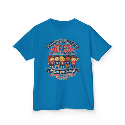 Kids T‑Shirt — "Goodwin Frazier G FES Elementary: Where You Belong" School Pride Tee