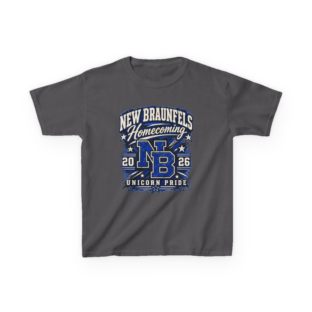 New Braunfels Homecoming 2026 Kids T‑Shirt — NB Unicorn Pride School Spirit Tee