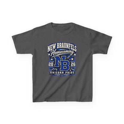 New Braunfels Homecoming 2026 Kids T‑Shirt — NB Unicorn Pride School Spirit Tee