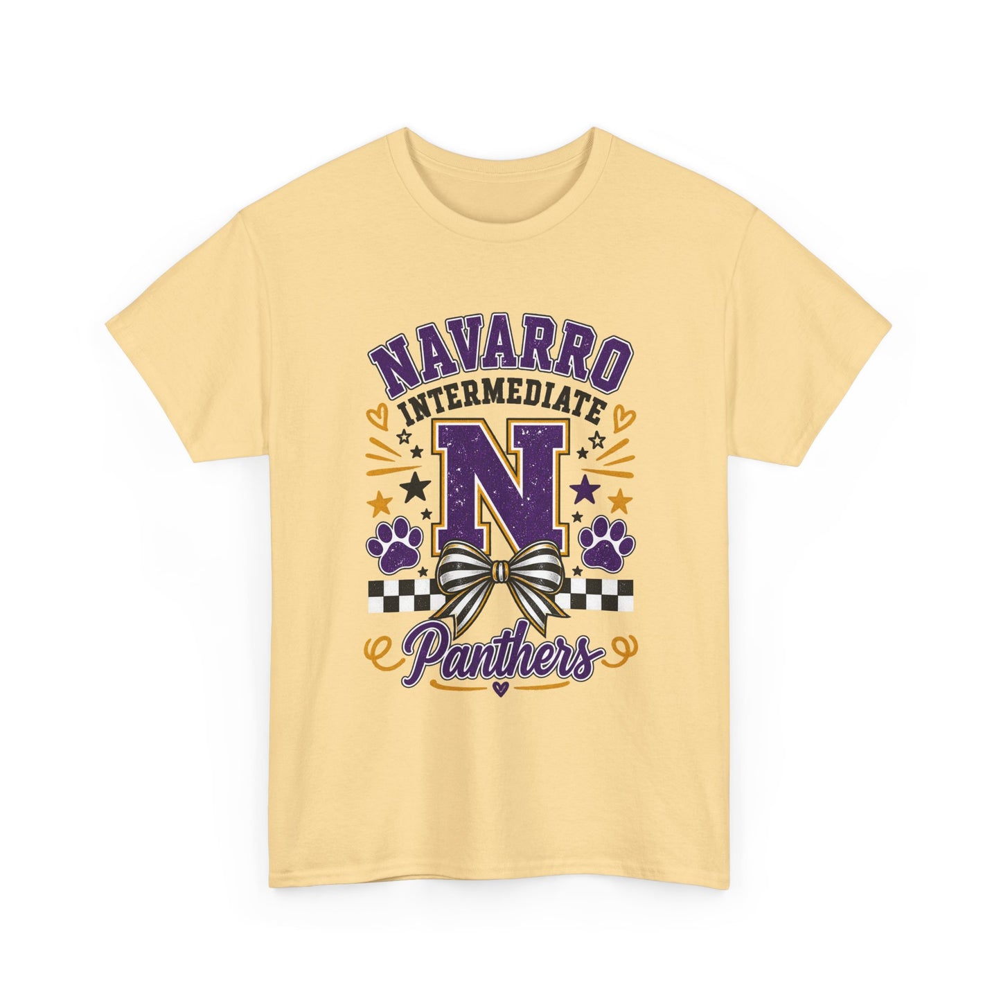 Navarro Intermediate Panthers T-Shirt — School Spirit Tee with 'N' Logo & Paw Prints