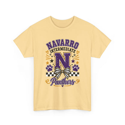 Navarro Intermediate Panthers T-Shirt — School Spirit Tee with 'N' Logo & Paw Prints