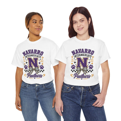 Navarro Intermediate Panthers T-Shirt — School Spirit Tee with 'N' Logo & Paw Prints
