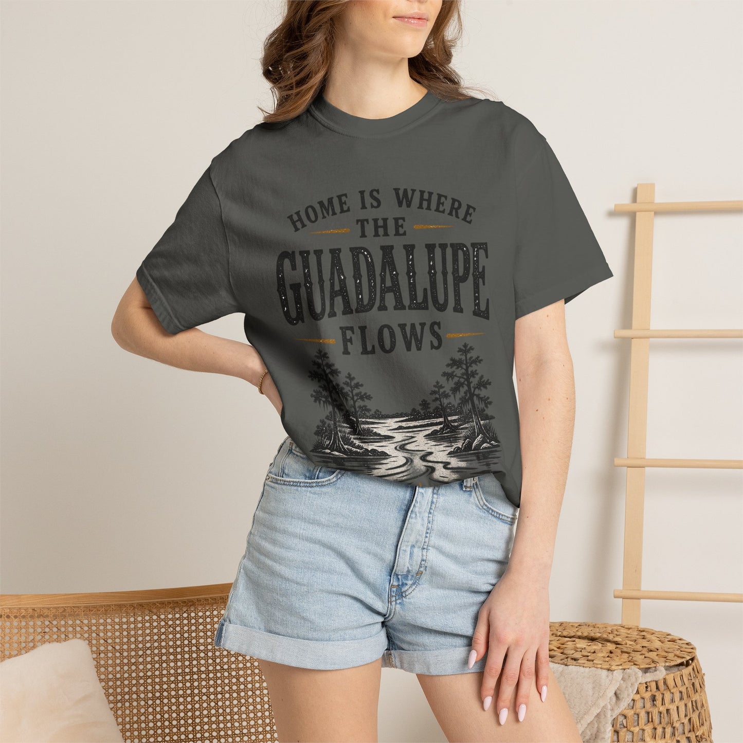 Guadalupe River T-Shirt — "Home Is Where The Guadalupe Flows" Vintage Outdoors Tee