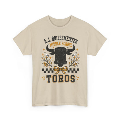 Toros Middle School Tee — A.J. Briesemeister School Spirit T-Shirt