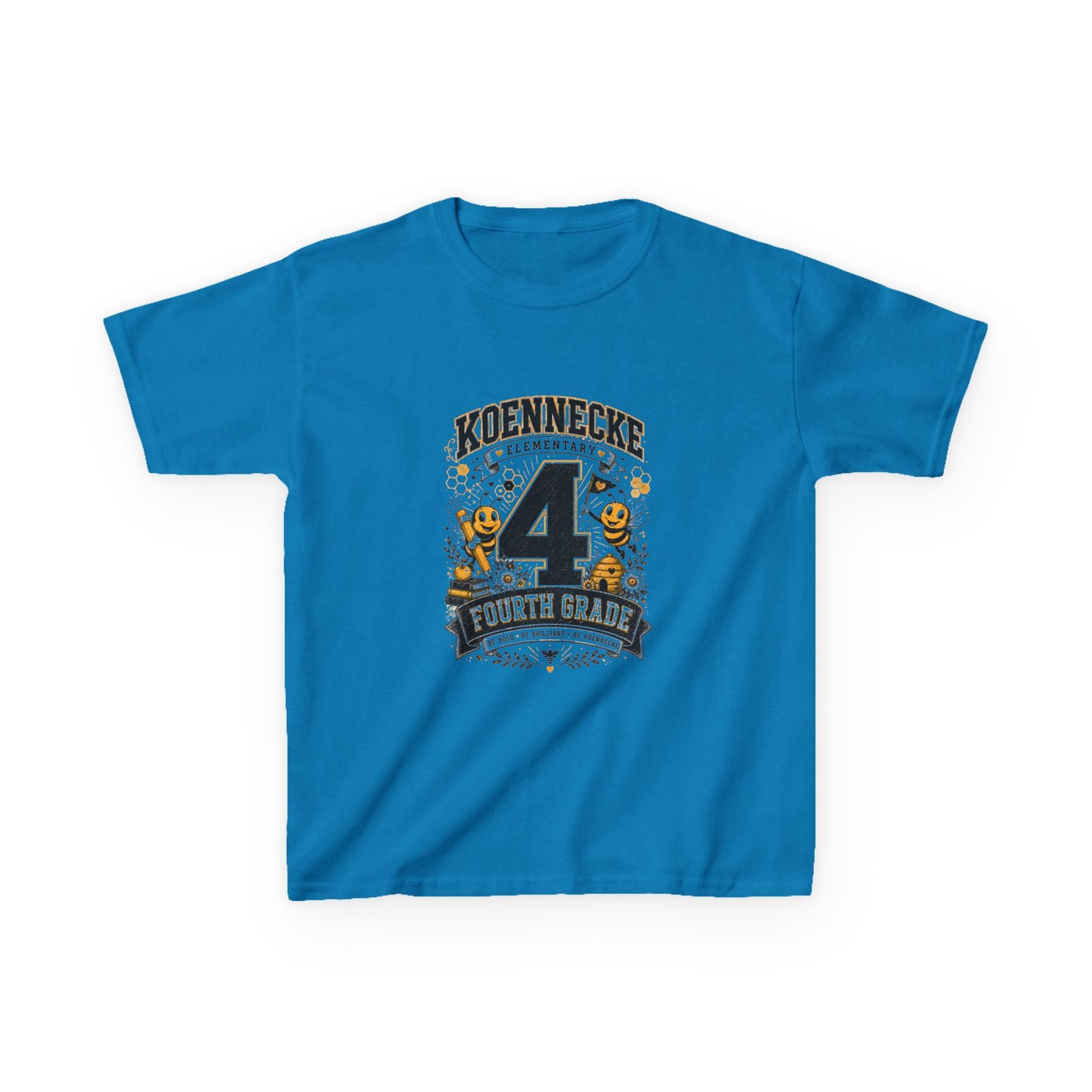 4th Grade Kids T-Shirt – "Koennecke Celebrates 4th Grade" Back-to-School Shirt