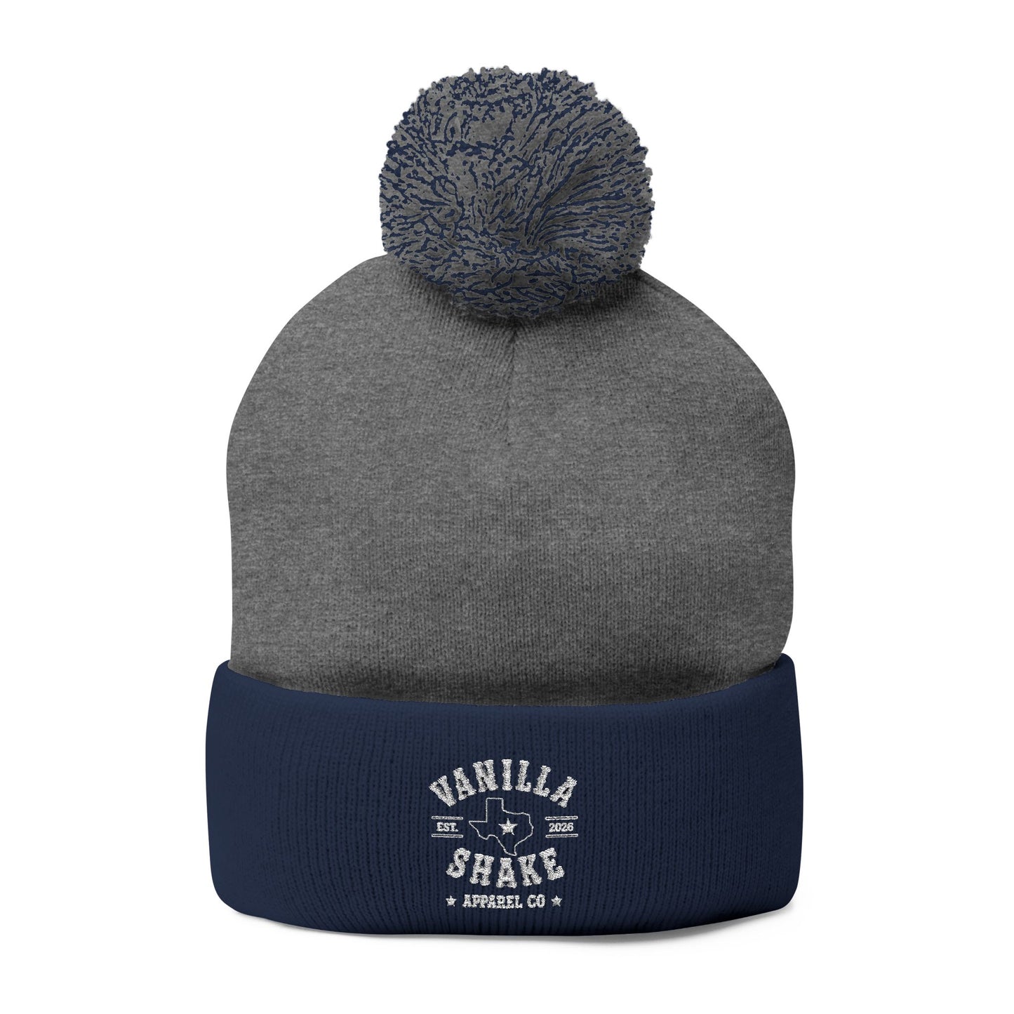 Pom-Pom Knit Cap (Embroidery)