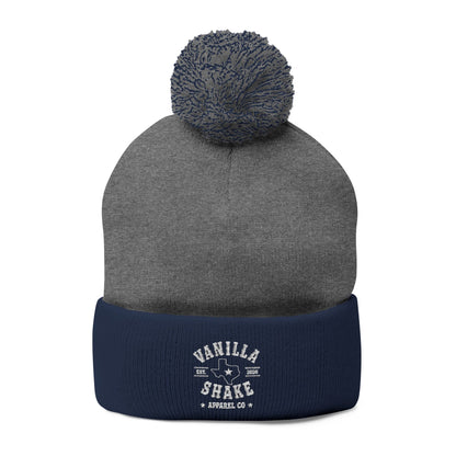 Pom-Pom Knit Cap (Embroidery)