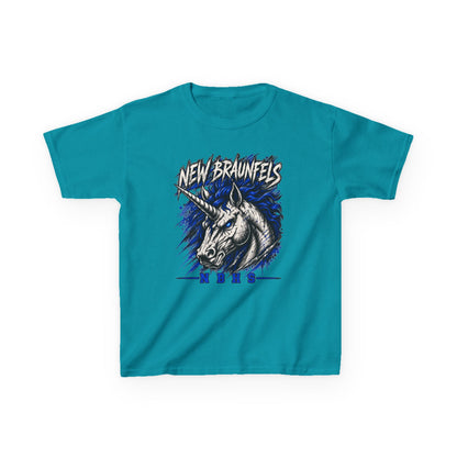 New Braunfels Unicorn Kids T‑Shirt — Blue Graphic Tee for Children