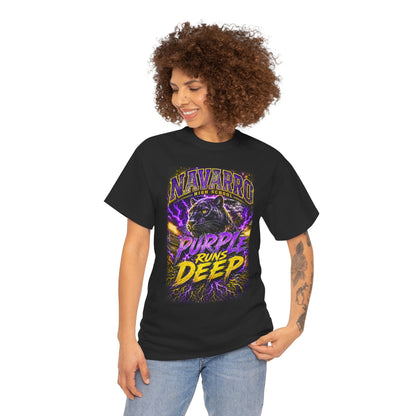 Purple Runs Deep Panther T-Shirt — Navarro School Spirit Tee