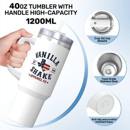 RWB Logo Travel Coffee Mug with Handle and Straw (40oz)