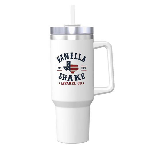 RWB Logo Travel Coffee Mug with Handle and Straw (40oz)