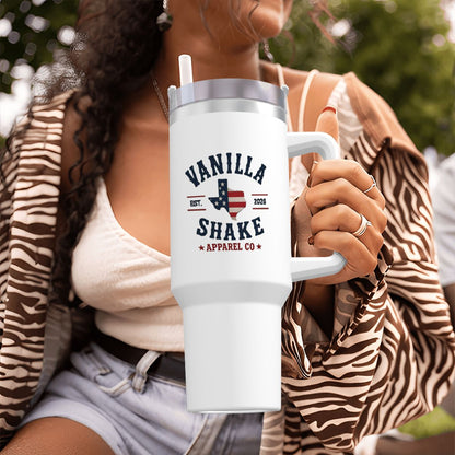 RWB Logo Travel Coffee Mug with Handle and Straw (40oz)